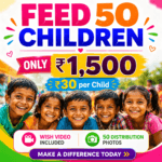 Feed 50 Children @30/- kid & Get 50 distribution pictures